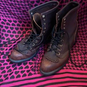 Vintage amazing leather boots, “Tuff” brand